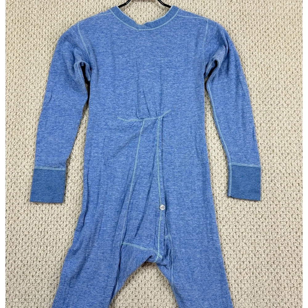 Vtg Duofold Long Johns Mens XS Blue Two Layer Thermal Underwear Union Suit USA